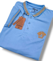 Sky Blue Color Ver sace Polo T-Shirt!