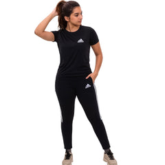 Full Black Adidas Shirt+Trouser Track Suit!