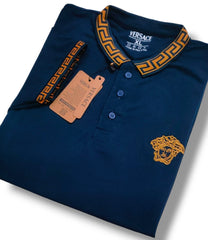 Navy Blue Color Ver sace Polo T-Shirt!