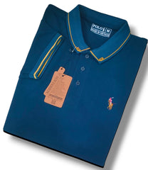 Cyan Blue Color Pony Polo T-Shirt!