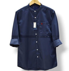 Navy Blue R Lauren Slim Collar Shirt!