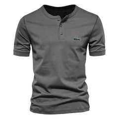 Grey Henley Lacoste T-Shirt!