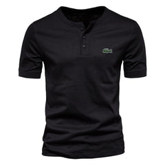 Black Henley Lacoste T-Shirt!