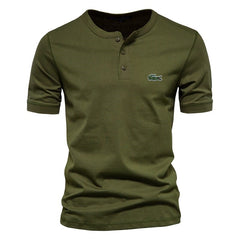 Green Henley Lacoste T-Shirt!