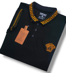 Black Color Ver sace Polo T-Shirt!