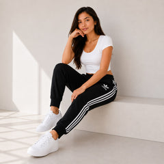 Women's Black Adidas Stripe Trouser!