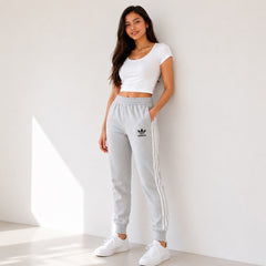 Women's Grey Adidas Stripe Trouser!