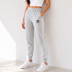 Women's Grey Adidas Stripe Trouser!