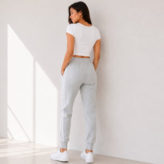 Women's Grey Adidas Stripe Trouser!