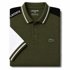 Green Lacoste Panel Polo T-Shirt!!
