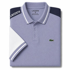 Grey Lacoste Panel Polo T-Shirt!!
