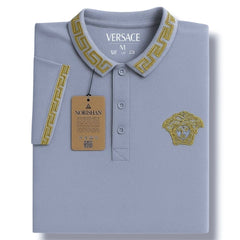 Grey Color Versace Polo T-Shirt!