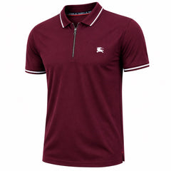 Maroon Burberry Textured Dri-Fit Polo!!