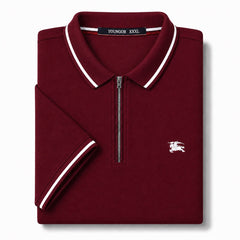 Maroon Burberry Textured Dri-Fit Polo!!