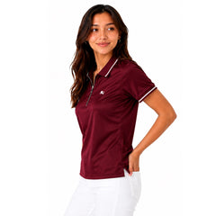 Maroon Selena Gomez Burberry Zipper Polo!