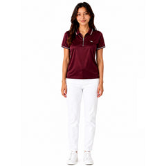 Maroon Selena Gomez Burberry Zipper Polo!