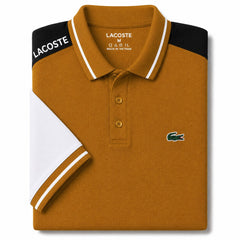 Mustard Lacoste Panel Polo T-Shirt!!