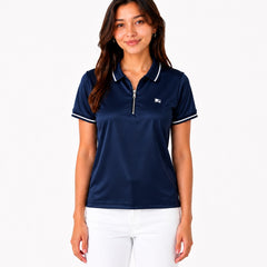Navy Blue Selena Gomez Burberry Zipper Polo!