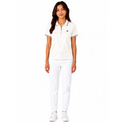 White Selena Gomez Burberry Zipper Polo!