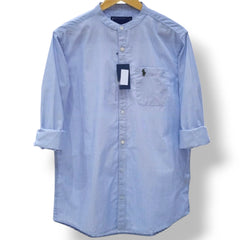 Sky Blue R Lauren Slim Collar Shirt!