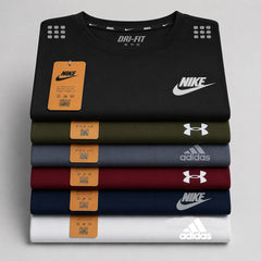 Clrearence Offer! 10 Branded Drifit T-Shirts! 6 Round Neck Drifit T-Shirts + 4 Berberry Zipper Dirift T-Shirts!